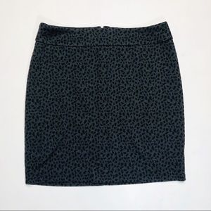 Dark grey animal print skirt
